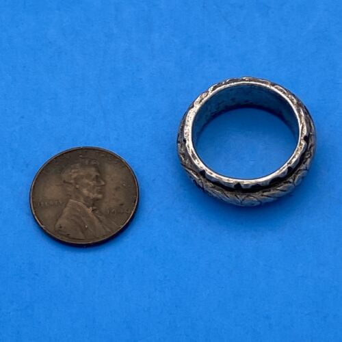 Vintage Sterling Silver Spinning Band Ring Spin Ring 8.7g Size 7.5 - Image 3