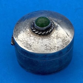 RARE Taxco TH-40 Vintage Mexico Sterling Silver 925 Turquoise Pill Box