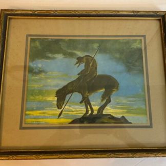 Antique 'End of Trail' Lithograph of Painting, Columbian Colortype Co., Chicago