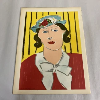 Henri Matisse Femme au Chapeau Verve 1939 Mourlot original color lithograph leaf