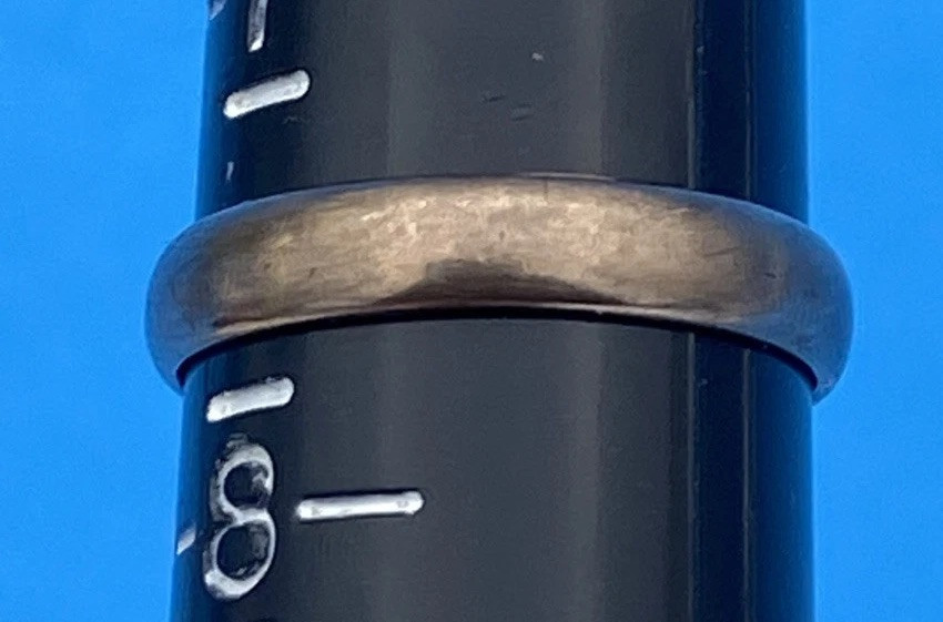 14K Gold Victorian Antique Band Engraved 1879 Initialed K.M. - Image 11