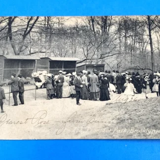 1908 Prospect Park Menagerie Brooklyn NY Rotograph D106 Zoo Postcard 1c Franklin