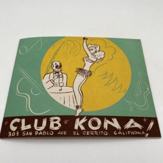 Vintage Photo In Folder Club Kona El Cerrito Cal San Pablo Ave. 1946