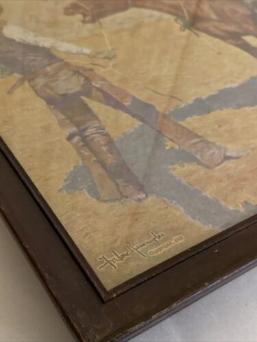 1st Edition, Remington 'His First Lesson' Original 1908 Chromo Lithograph Cowboy - Image 7