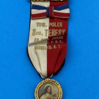 Vintage Polish Marian Ribbon & Medal (Brooklyn) – Rare Collectible