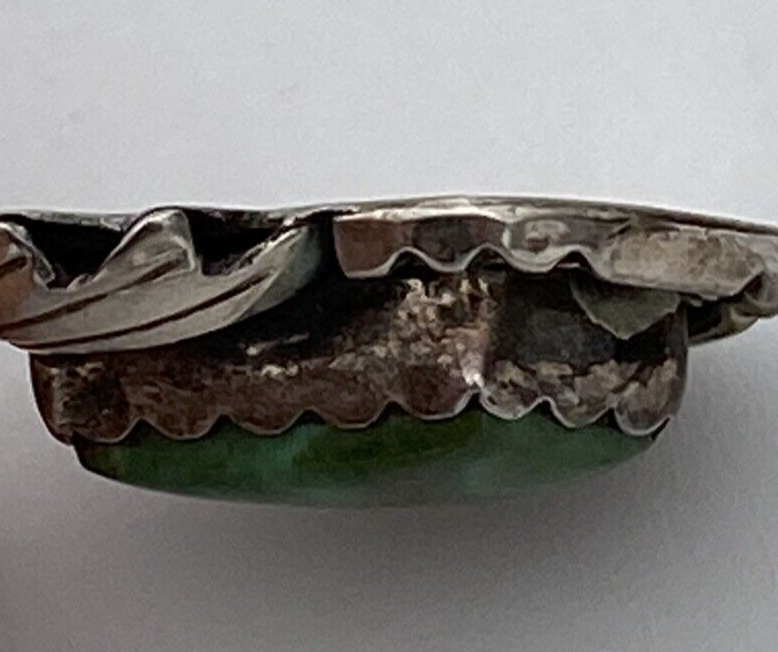Fannie Platero Native American Platerofne Turquoise Pendant Sterling Silver - Image 6