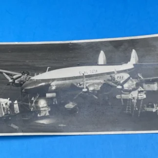 Vintage EL AL Lockheed Constellation Panoramic Photo Shell PAA Ramp