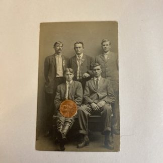 Antique Cook Collection Photo - 5 Dapper Men, One With Cigar - Rare Find