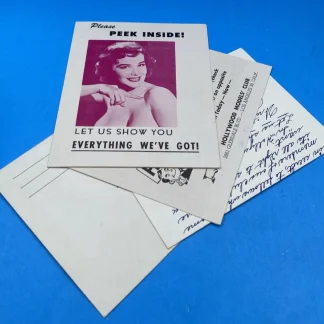 1950s Hollywood Models Pen Pal Club Risque Pin-Up Direct Mail Advertising Packet