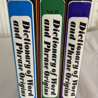 Dictionary of Word and Phrase Origins 3 Vol Set William & Mary Morris HC 1962-71