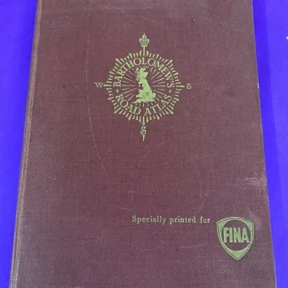 1960 Fina Bartholomew Road Atlas of Great Britain 13th Ed Petroliana HC