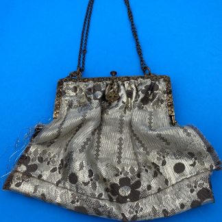 Antique 1920s Art Nouveau, Gold-Tone Purse, Made In France, Ornate, Needs Repair