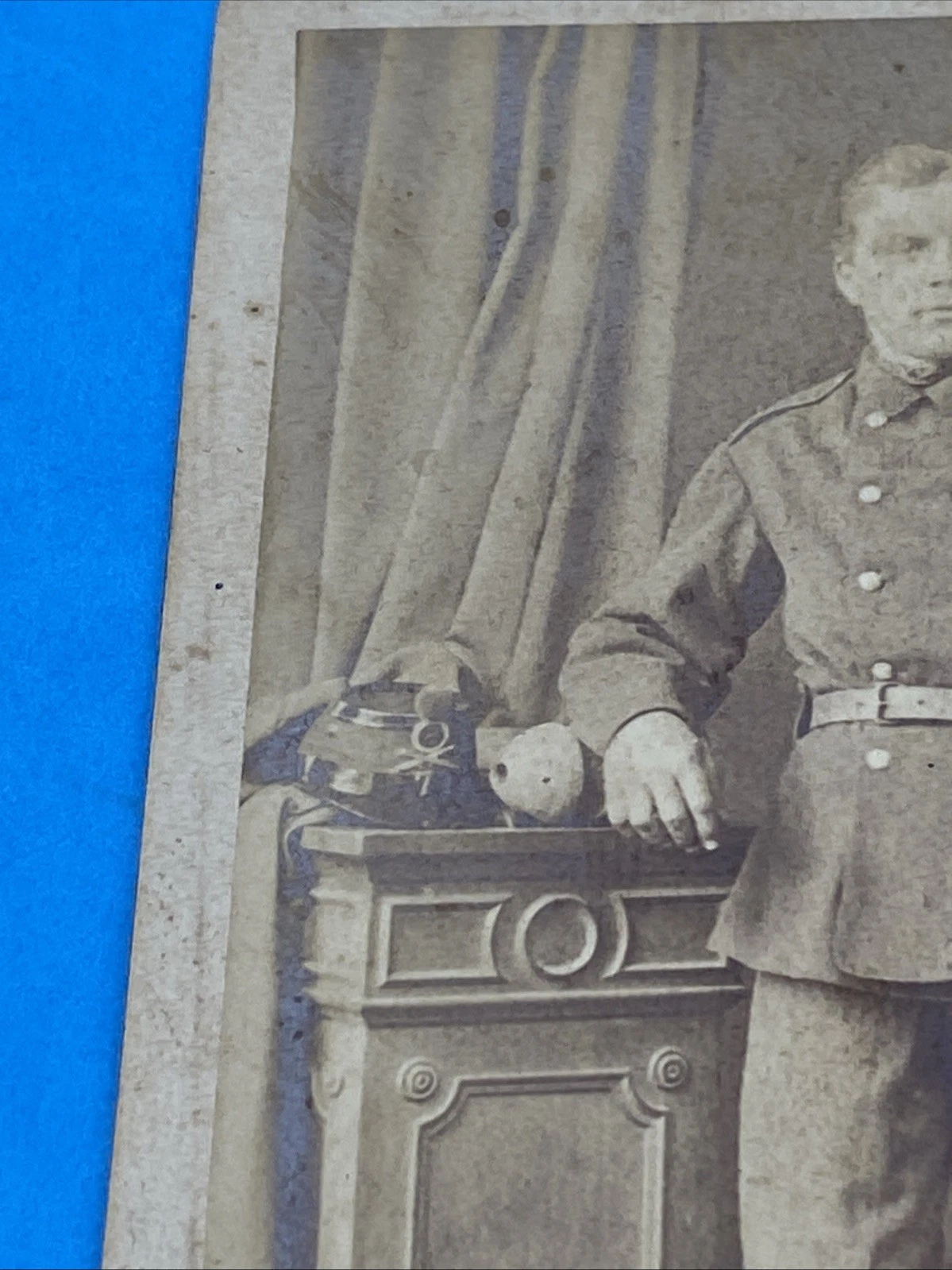 Circa 1870s Swiss Military Soldier CDV R Bühlmann Thun Switzerland Antique Photo - Image 2