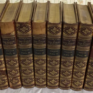 1854-55 Gibbon Decline & Fall Roman Empire 8v Riviere Leather 14 Maps Portrait I