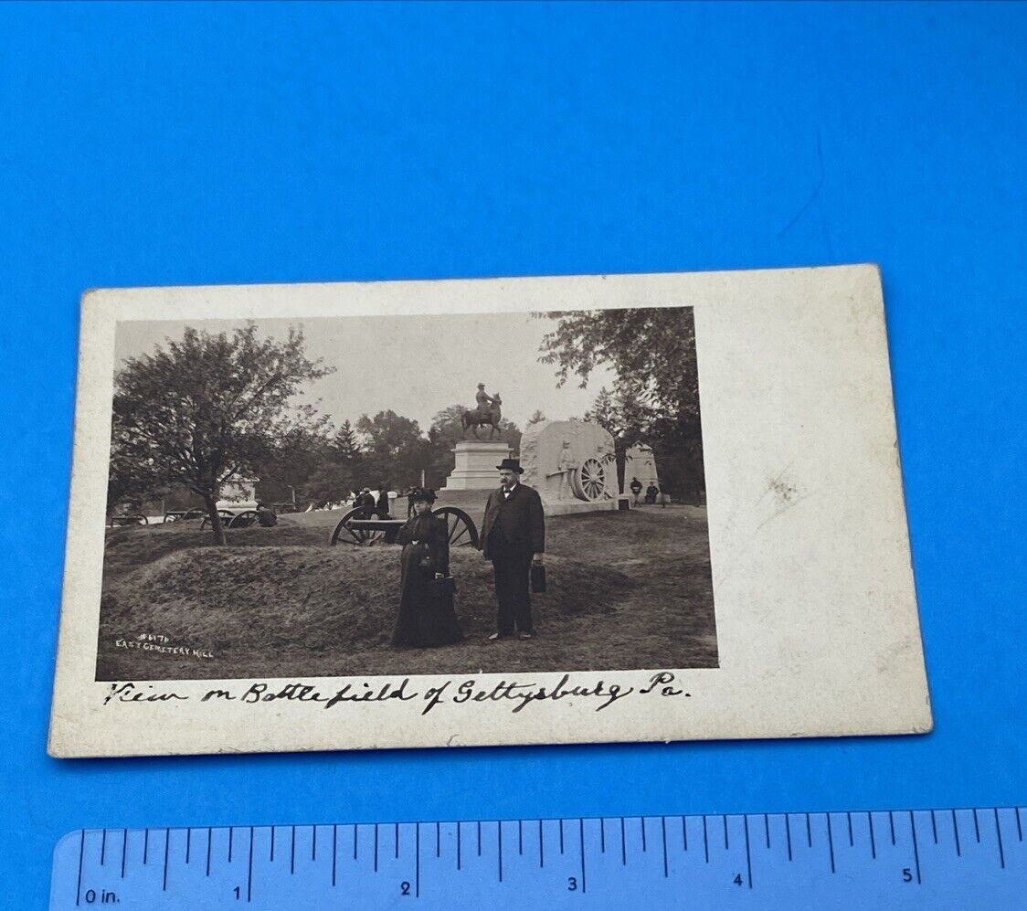 Gettysburg PA Cemetery Hill 1910s RPPC Postcard - Image 5