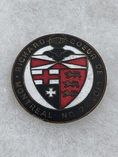 1902 Knights Templar Richard Coeur de Lion Montreal No. 7 Pin – Saratoga Springs - Image 2