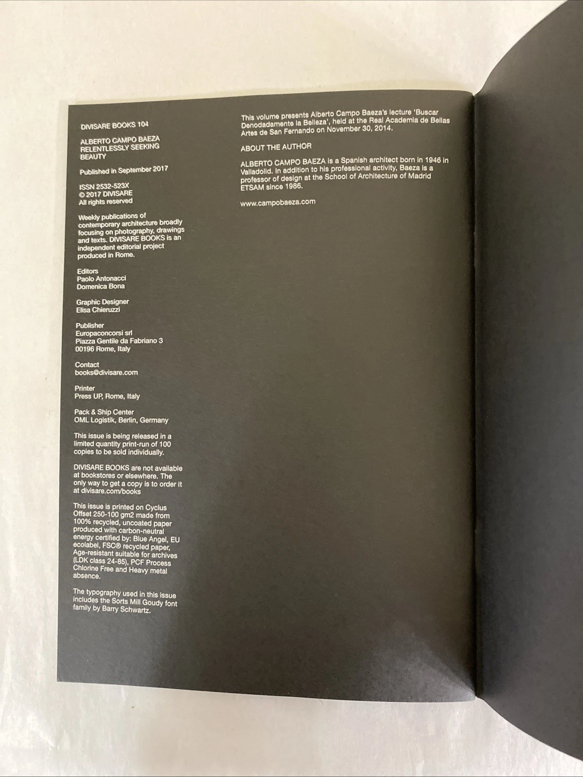 Alberto Campo Baeza Relentlessly Seeking Beauty Divisare Book 104 - Image 4