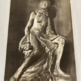 Pigalle 'Voltaire' c.1939 Verve photogravure + Sir Joshua Reynolds portrait leaf