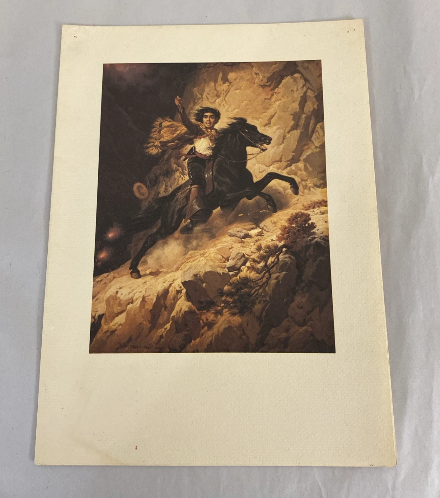 Warren & Antoinette Howell Seasons Greetings Card Joaquin Murrieta C.C.Nahl 1868