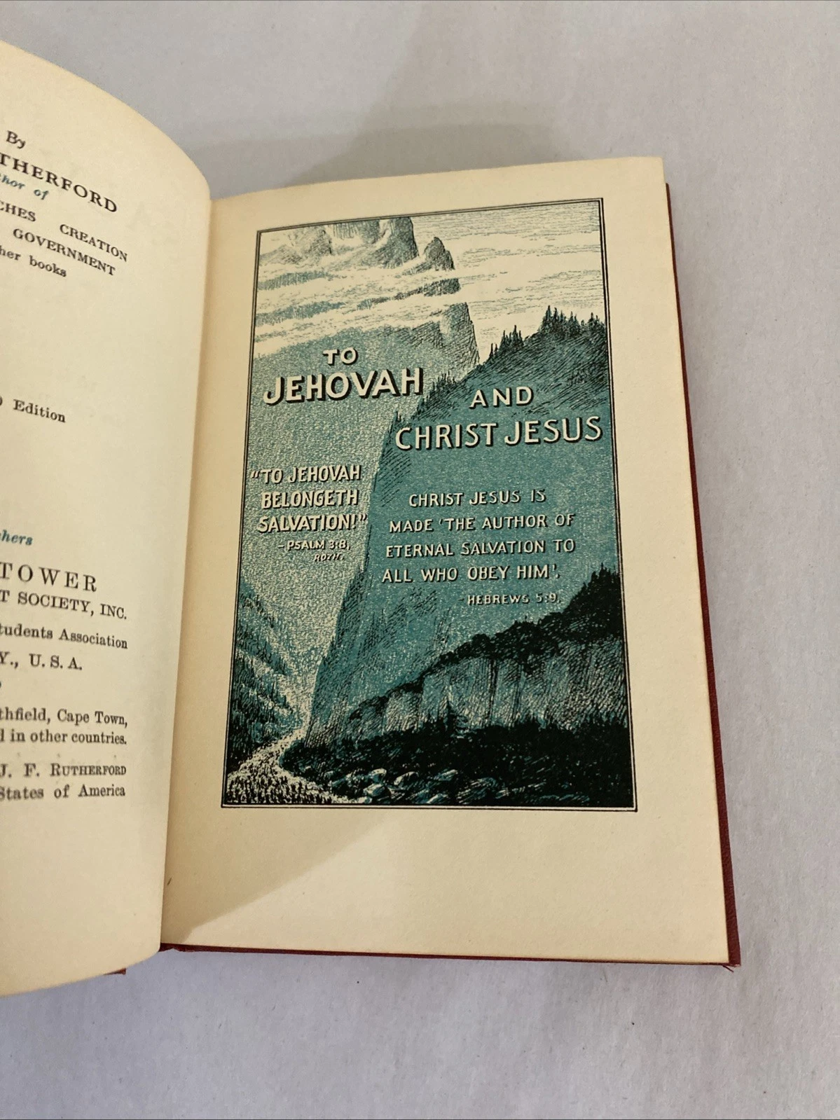 Salvation by Rutherford Hardcover 1939 a Textbook for the Jonadabs Watchtower - Image 7