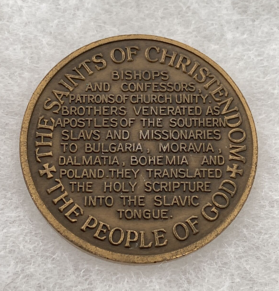 St Cyril And Methodius Vladimir Slavic Medallion Apostles to the Slavs - Image 2