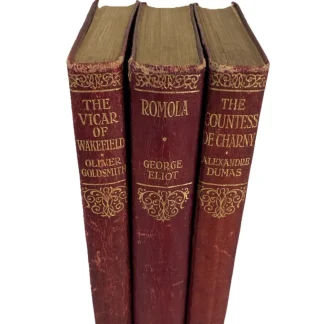 Lot of 3 Collins Leather Books w/ Provenance, Gamages Label, c.1920s