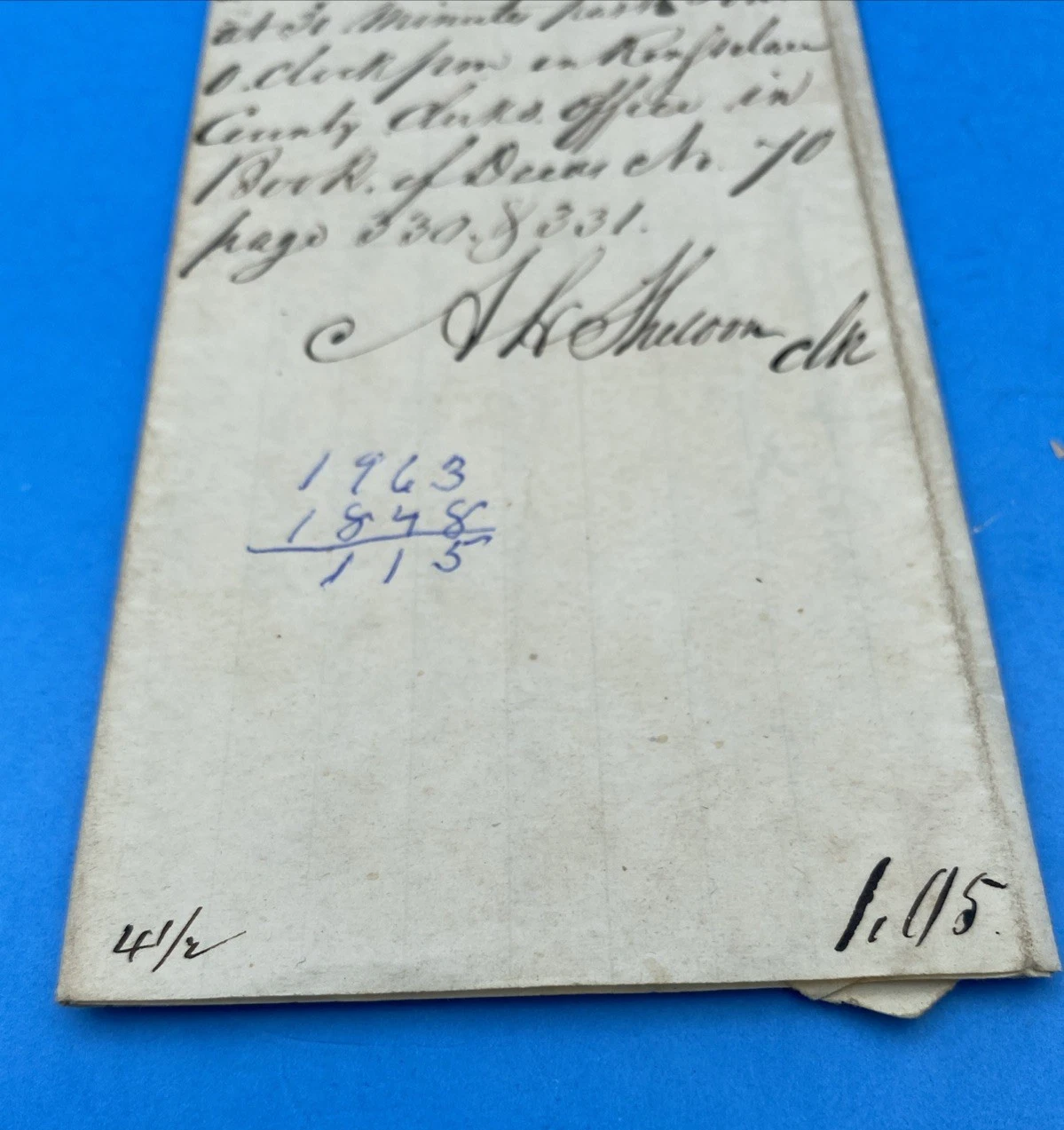 1848 Dutchess County NY Quitclaim Land Deed Stephen Christina Lodowick Colehamer - Image 8
