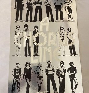 A Chorus Line Broadway Properties LTD 1977 First Edition Window Card Poster RARE