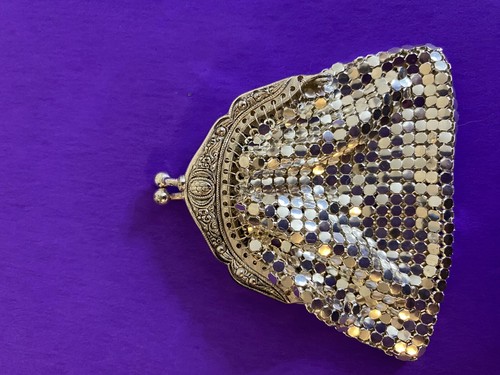 Vintage Art Deco Mesh Chainmail Coin Purse Silver Tone Germany - Image 6