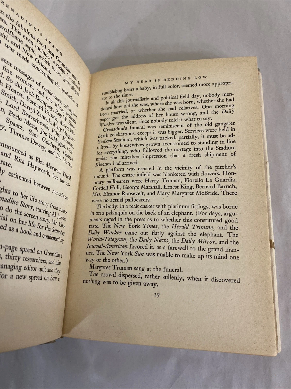 1952 Grenadine's Spawn Ruark First Edition Doubleday $3.50 DJHC Satire Novel VTG - Image 6