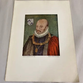 1939 Verve Montaigne Port. (School of Corneille de Lyon) color plate + essay 2pp