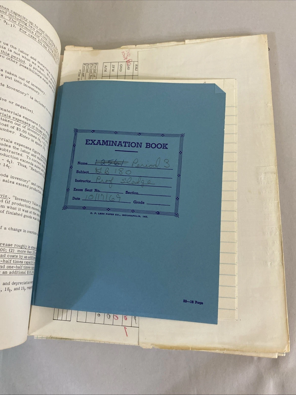 Executive Game 1969 7th Print + 1969 Exam Booklet Filled In Business Sim - Image 7