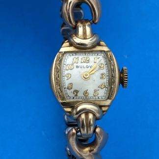 Bulova 10k Rolled Gold Plate Mechanical Bretton Watch Band 6BS Not Working