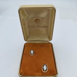 Curtis Creations Vintage Genuine Mother of Pearl Earrings 12k Gold Filled