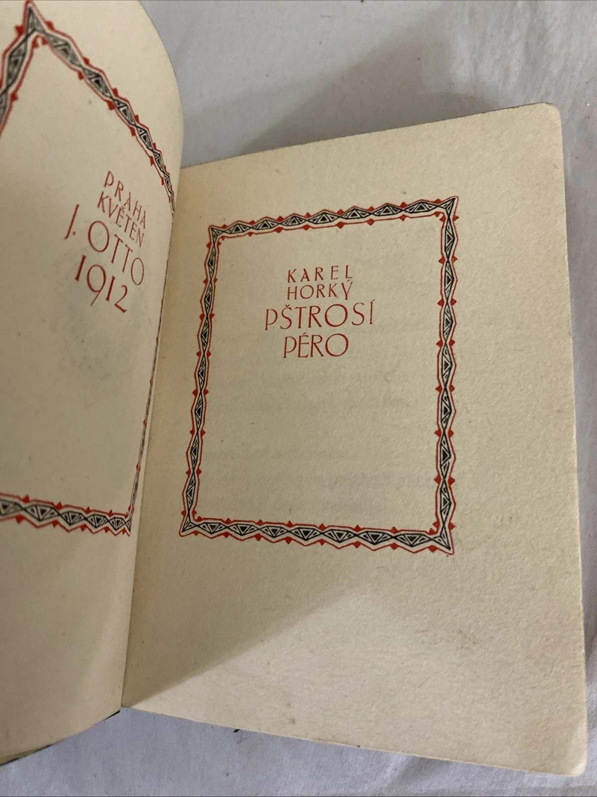 1912 Karel Horky Pstrosi Pero Prague Czech Art Nouveau Book Otto Stafl - Image 5
