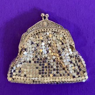Vintage Art Deco Mesh Chainmail Coin Purse Silver Tone Germany