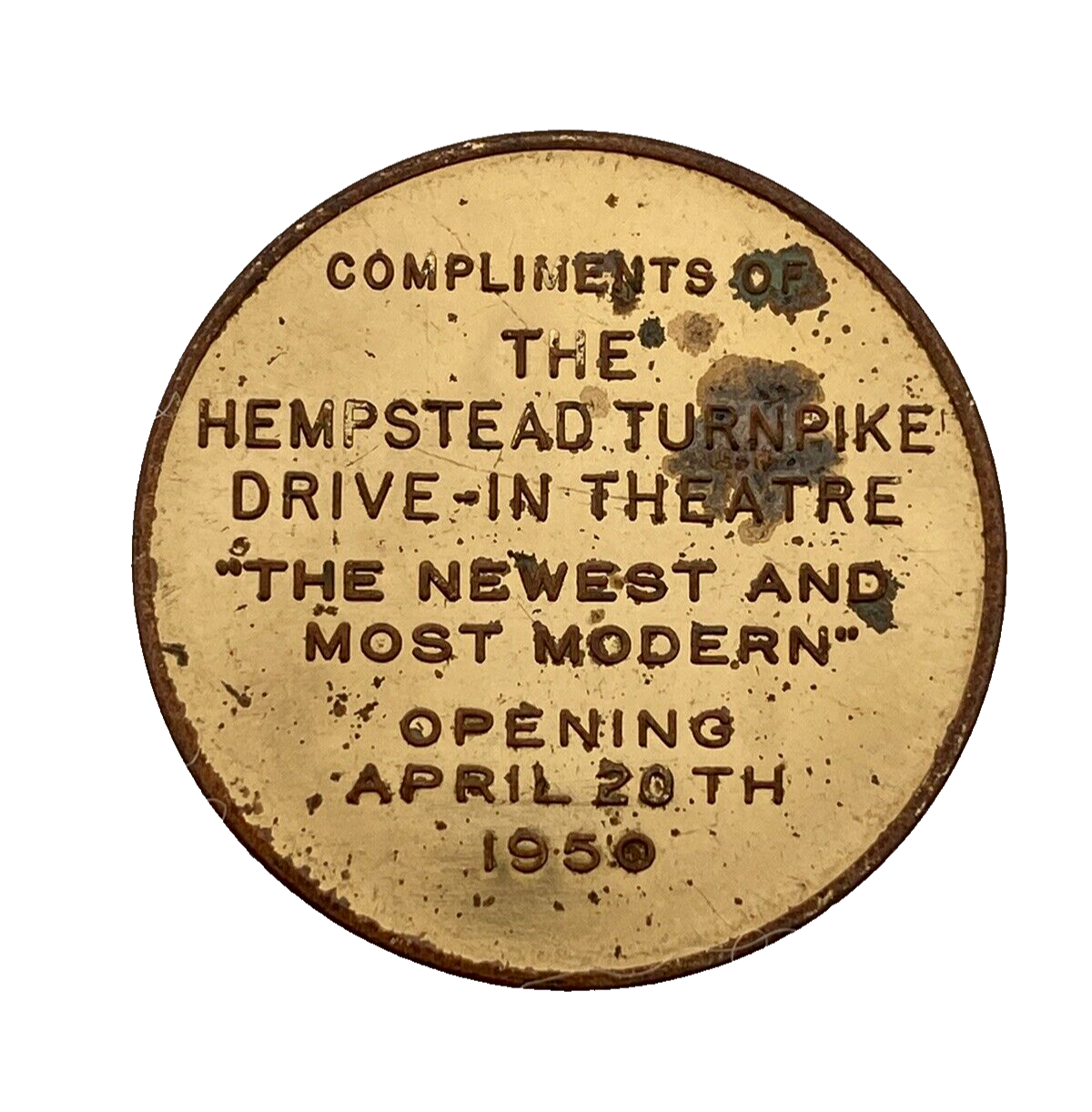 1950 Hempstead NY Babe Ruth BASEBALL Sports Memorabilia Old Token Medal Yankees - Image 2