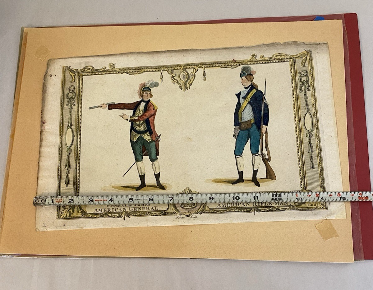1783 Hand-Colored Engraving of American General & Rifleman – Rare Variant - Image 7