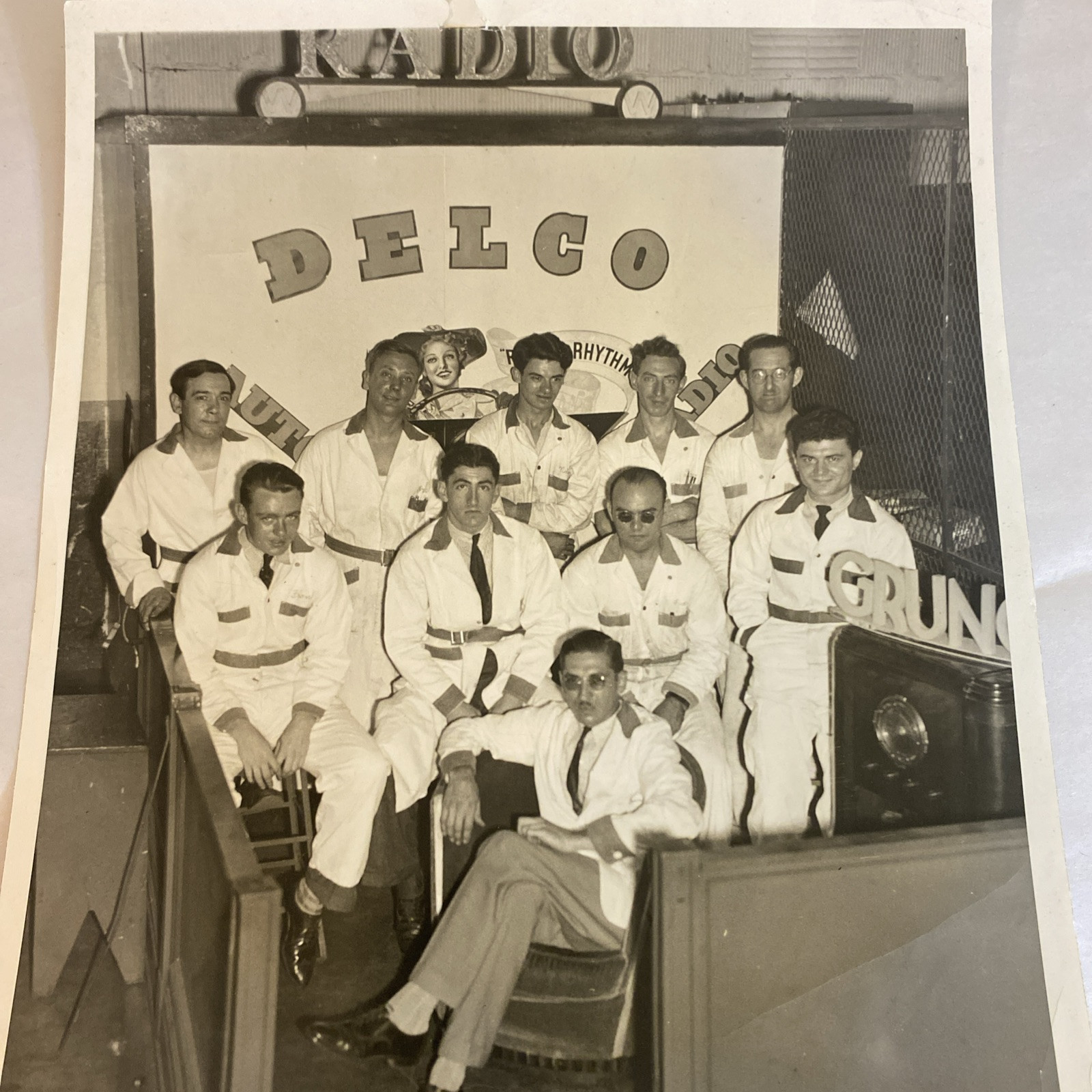 Vintage Original Delco Radio 7x9 Photo Jazz Band 1950s - Image 4