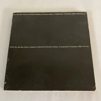1969 Dan Flavin Light Art Monograph – Galerie Nationale du Canada 1st Ed