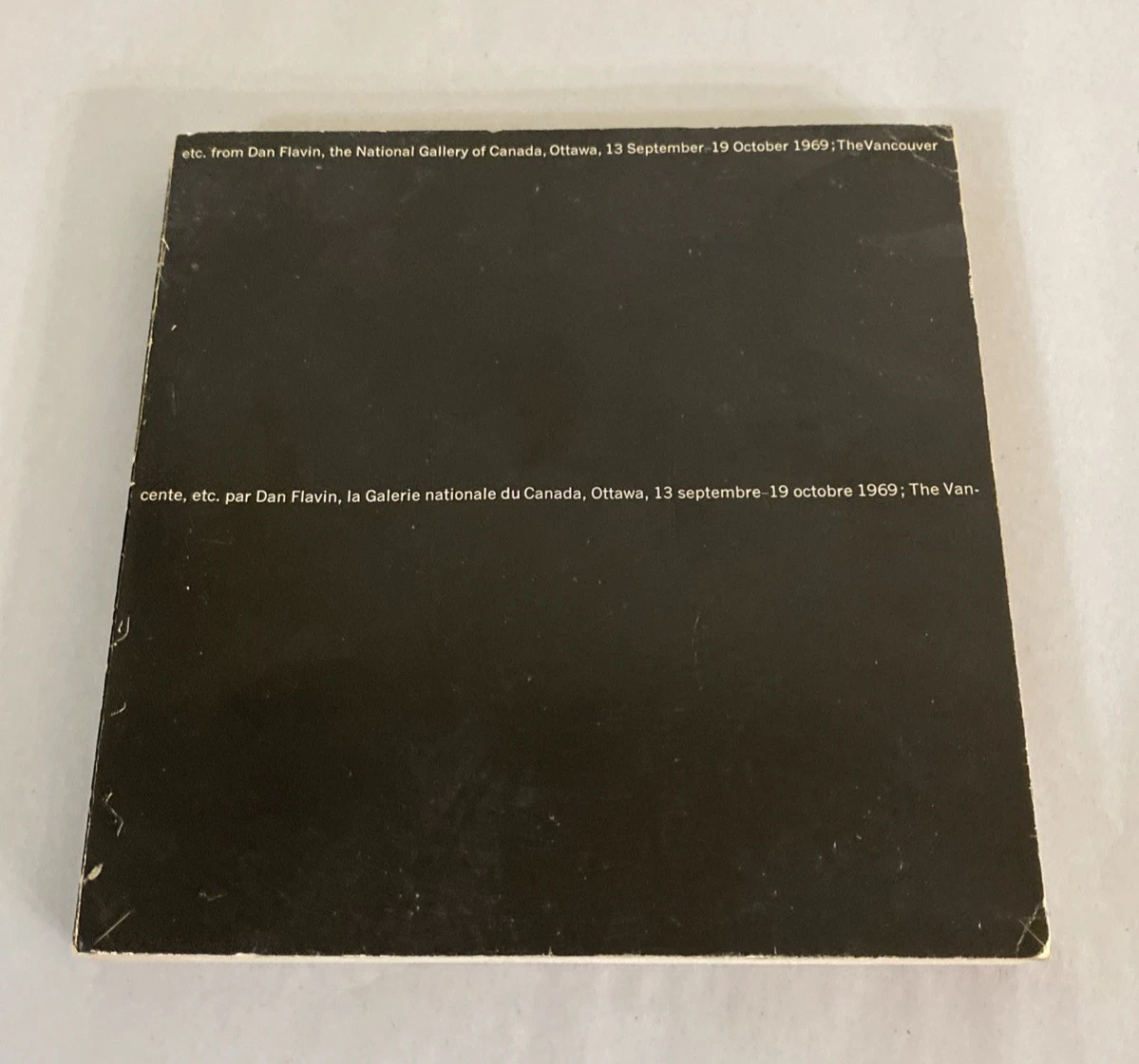 1969 Dan Flavin Light Art Monograph – Galerie Nationale du Canada 1st Ed