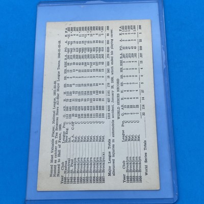 1958 ROY Campanella Career Summary Card - Image 2