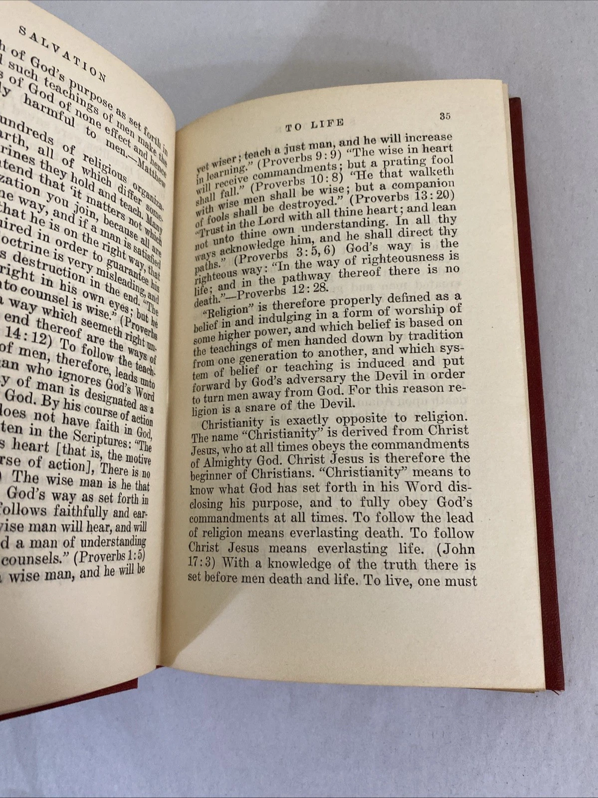 Salvation by Rutherford Hardcover 1939 a Textbook for the Jonadabs Watchtower - Image 9