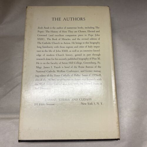 Pope John XXIII: An Authoritative Biography, Zsolt Aradi, 1959 1st printing - Image 9
