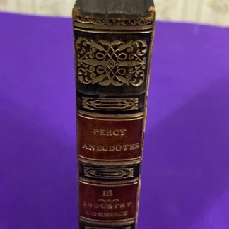 1826 Percy Anecdotes Vol XVIII Industry Commerce Robert Owen Leather Book