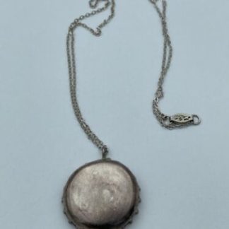 Vintage Sterling Silver Bottle Cap & Silver Chain
