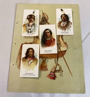 1887 Allen & Ginter Indian Chiefs Album Pages – Vibrant, Rare Lithographs