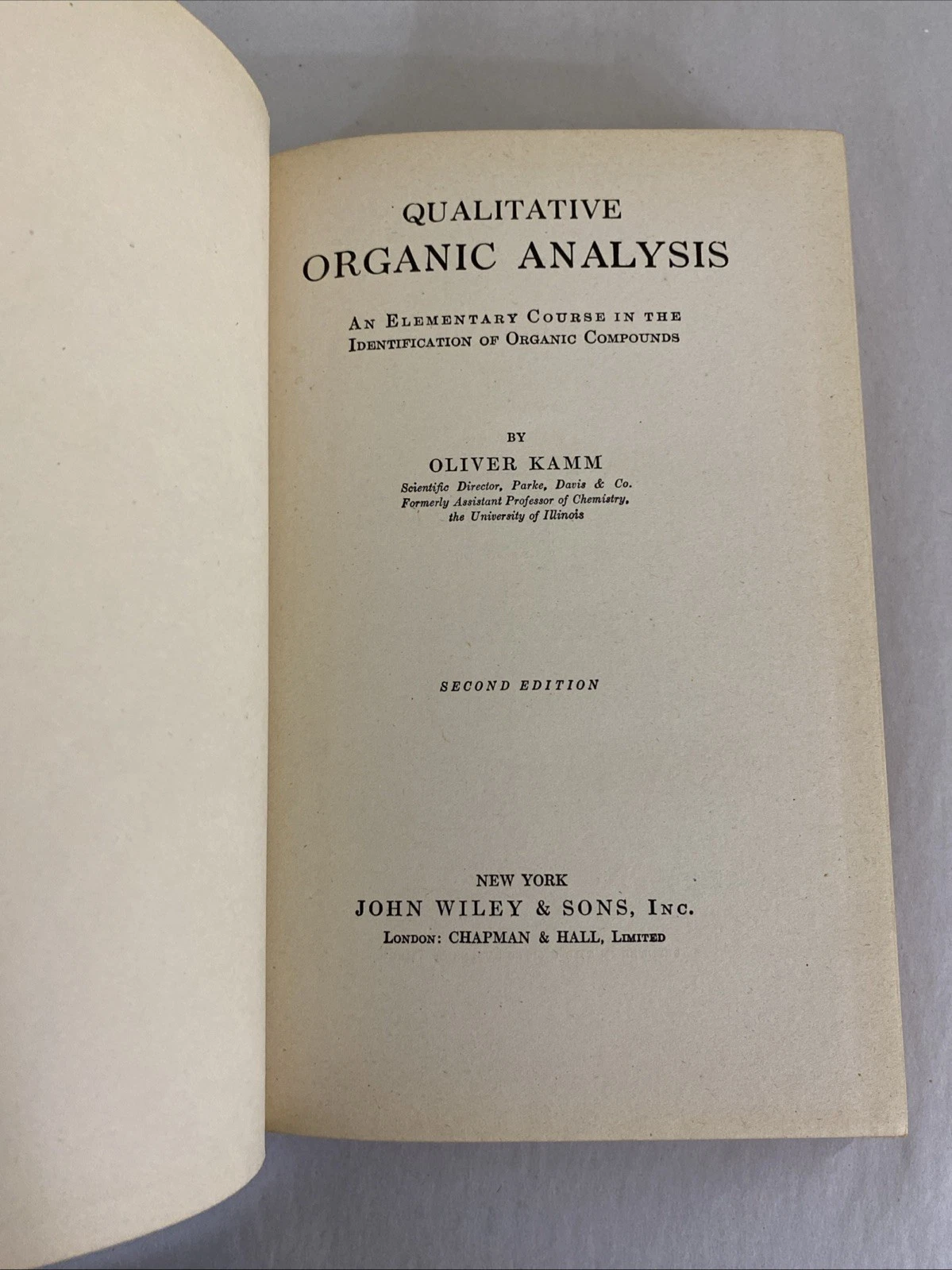 Qualitative Organic Analysis Oliver Kamm 2nd Ed 1947 Brookhaven Tuthill Copy BNL - Image 4