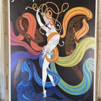 1968 Erté Lyric Opera 68 Vintage Original Chicago Poster Mounted to Board