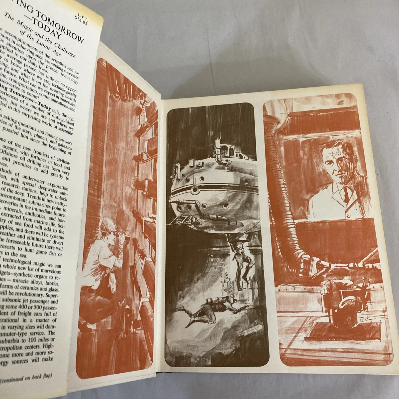1969 Living Tomorrow-Today! Magic of New Science & Technology DJ Casewrap Illust - Image 3